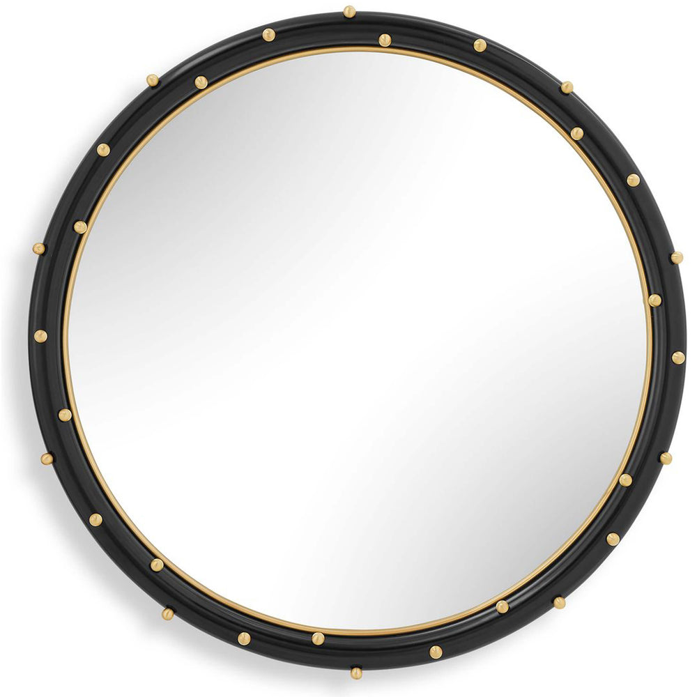 Helia Round Mirror, Matte Black