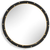 Helia Round Mirror, Matte Black