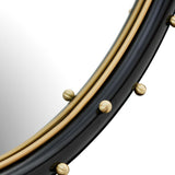 Helia Round Mirror, Matte Black