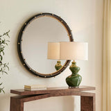 Helia Round Mirror, Matte Black