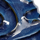 Helix Swirl Outdoor Vase, Glossy Blue-Accessories-High Fashion Home