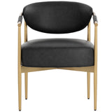 Heloise Arm Dining Chair, Bravo Black, Set of 2-Furniture - Chairs-High Fashion Home