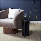 Hemi Tall Side Table, Charcoal