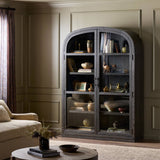 Hepburn Wide Cabinet, Dark Anthracite by Four Hands-Furniture - Storage-High Fashion Home