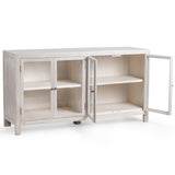Hera 4 Door Buffet, Creamwood-Furniture - Storage-High Fashion Home