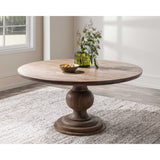 Hera Round Dining Table, Brown