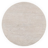 Hera Round End Table, Creamwood-Furniture - Accent Tables-High Fashion Home