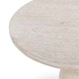 Hera Round End Table, Creamwood-Furniture - Accent Tables-High Fashion Home