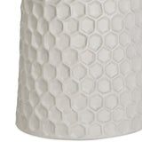 Hessa Outdoor Chiseled Side Table, Antique White