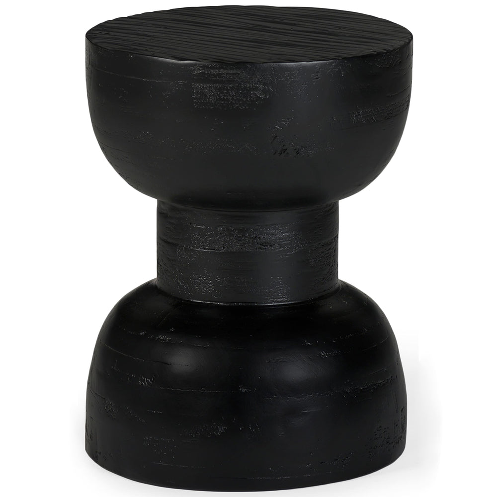 Hewn Small Side Table, Charcoal