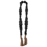Hex & Round Bead Garland, Black-Accessories-High Fashion Home