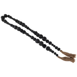 Hex & Round Bead Garland, Black-Accessories-High Fashion Home