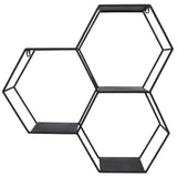 Hexagon Wall Shelf, Black