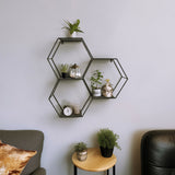 Hexagon Wall Shelf, Black