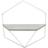Hexagon Wall Shelf, Gray