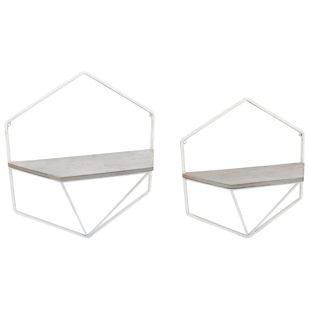 Hexagon Wall Shelf, Gray