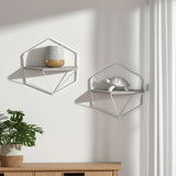 Hexagon Wall Shelf, Gray