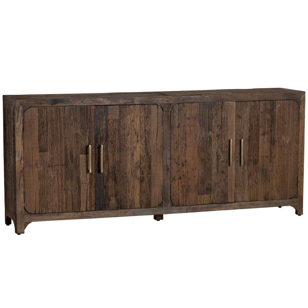 Hickory Ridge 4 Door Sideboard, Natural Reclaimed-Furniture - Storage-High Fashion Home