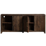 Hickory Ridge 4 Door Sideboard, Natural Reclaimed-Furniture - Storage-High Fashion Home