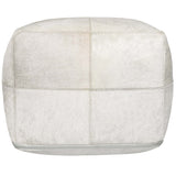 Hide Pouf, Ivory-Furniture - Chairs-High Fashion Home