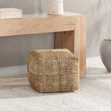 Hide Pouf, Leopard-Furniture - Chairs-High Fashion Home