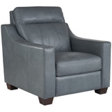 Higgins Leather Power Motion Chair, Blue Gray-Furniture - Chairs-High Fashion Home
