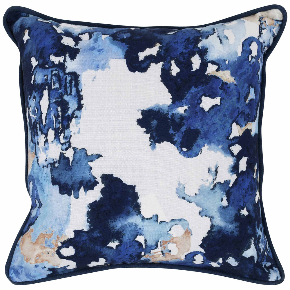 Hilton Outdoor Pillow, Blue-Accessories-High Fashion Home