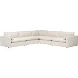Hollins 5 Piece Sectional, Yara Sand-Furniture - Sofas-High Fashion Home