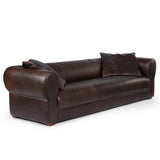 Hollis Leather Sofa, Conroe Cigar
