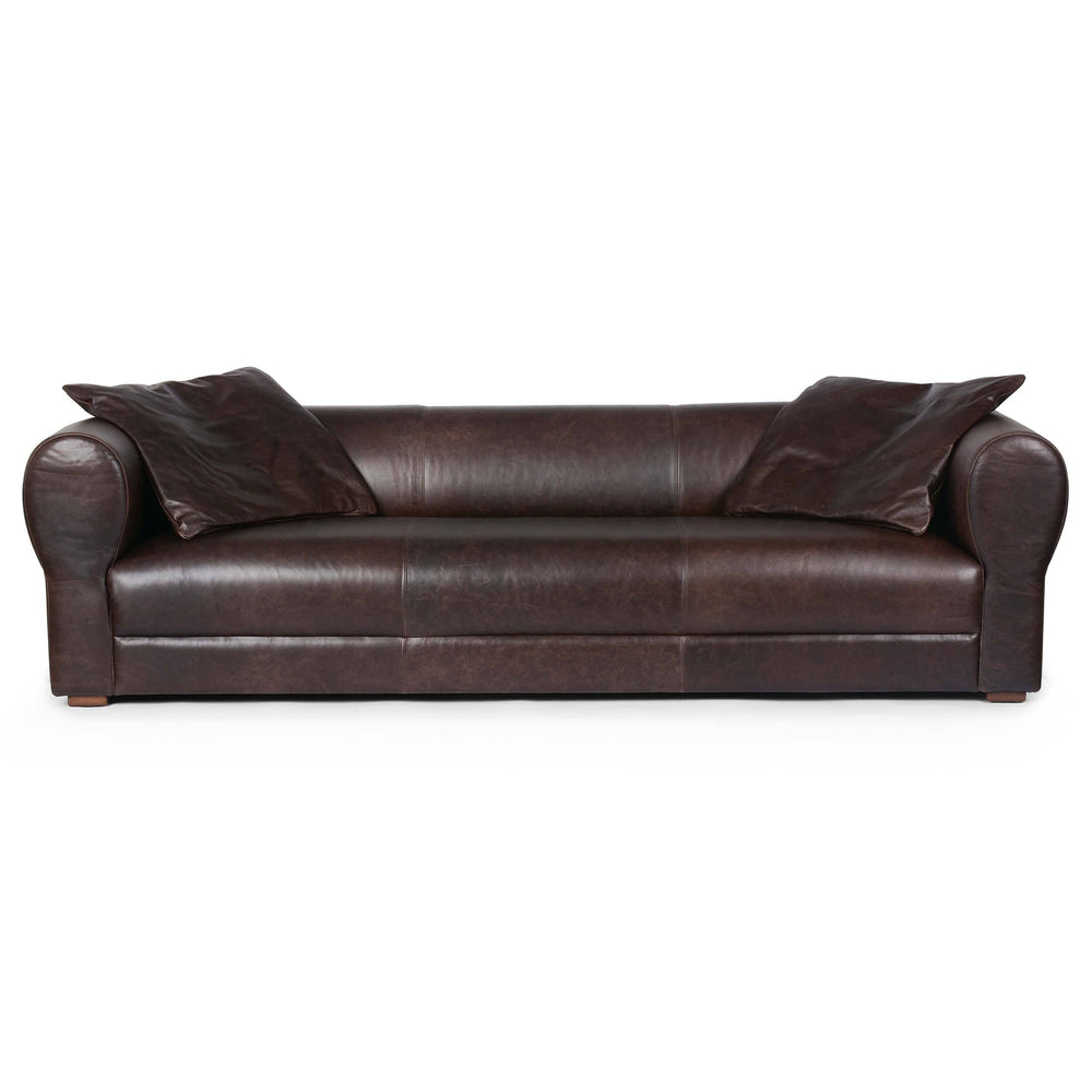 Hollis Leather Sofa, Conroe Cigar