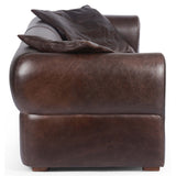 Hollis Leather Sofa, Conroe Cigar