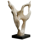 Hollow Form Sculpture, Bleached Natural