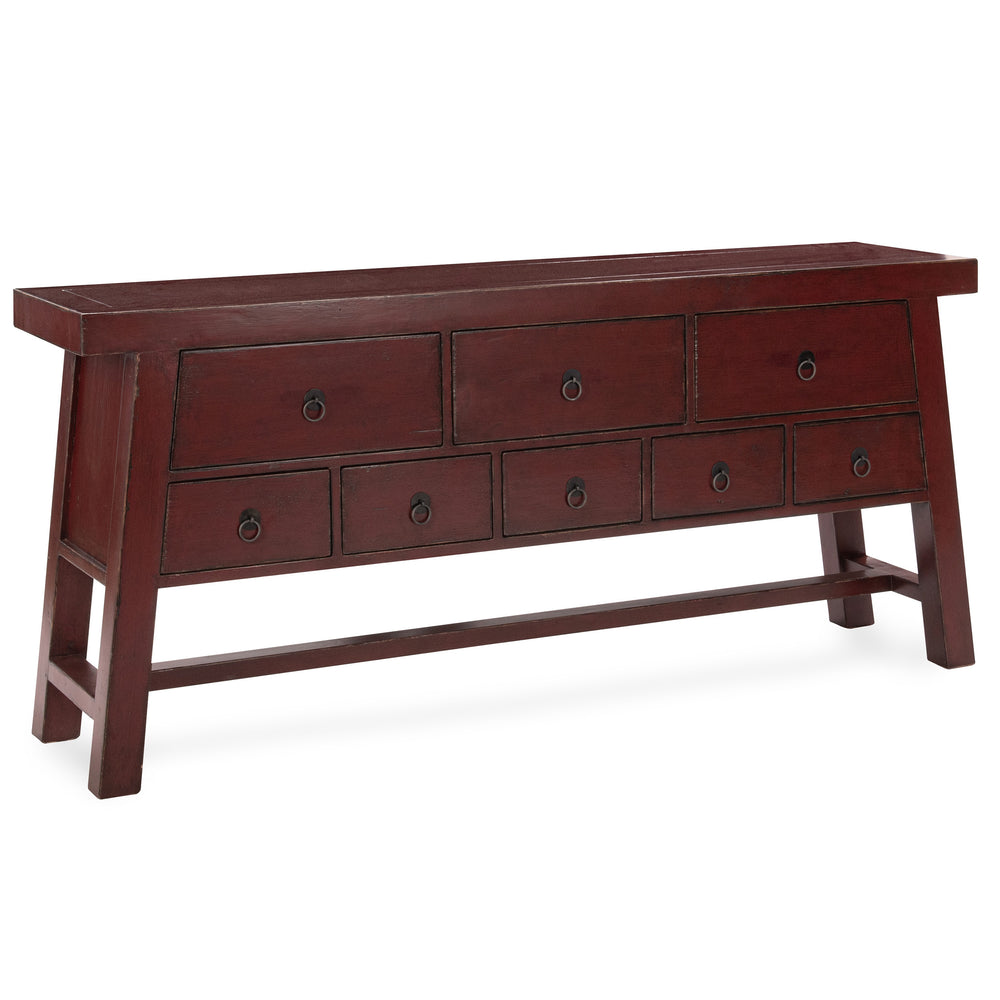 Hollyn Rectangle Console Table, Deep Red – High Fashion Home
