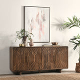 Holmes 4 Door Buffet, Artisan Brown-Furniture - Storage-High Fashion Home