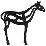 Horse Illusion Sculpture, Black-Accessories-High Fashion Home