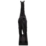 Horse Sculpture on Base, Black-Accessories-High Fashion Home