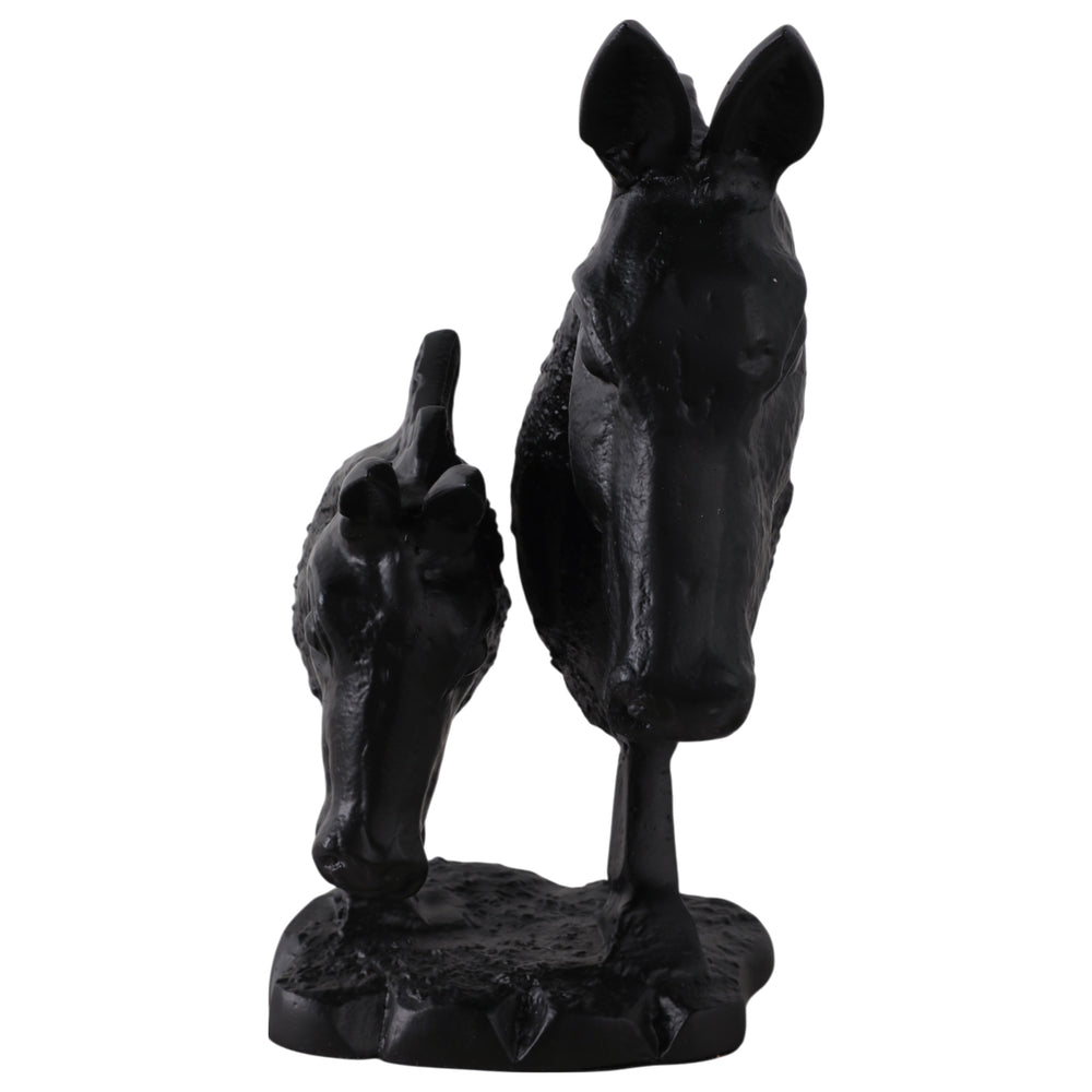 Horse and Baby Horse Head, Black-Accessories-High Fashion Home