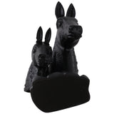 Horse and Baby Horse Head, Black-Accessories-High Fashion Home