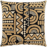 Houdini Pillow, Beige/Black-Accessories-High Fashion Home