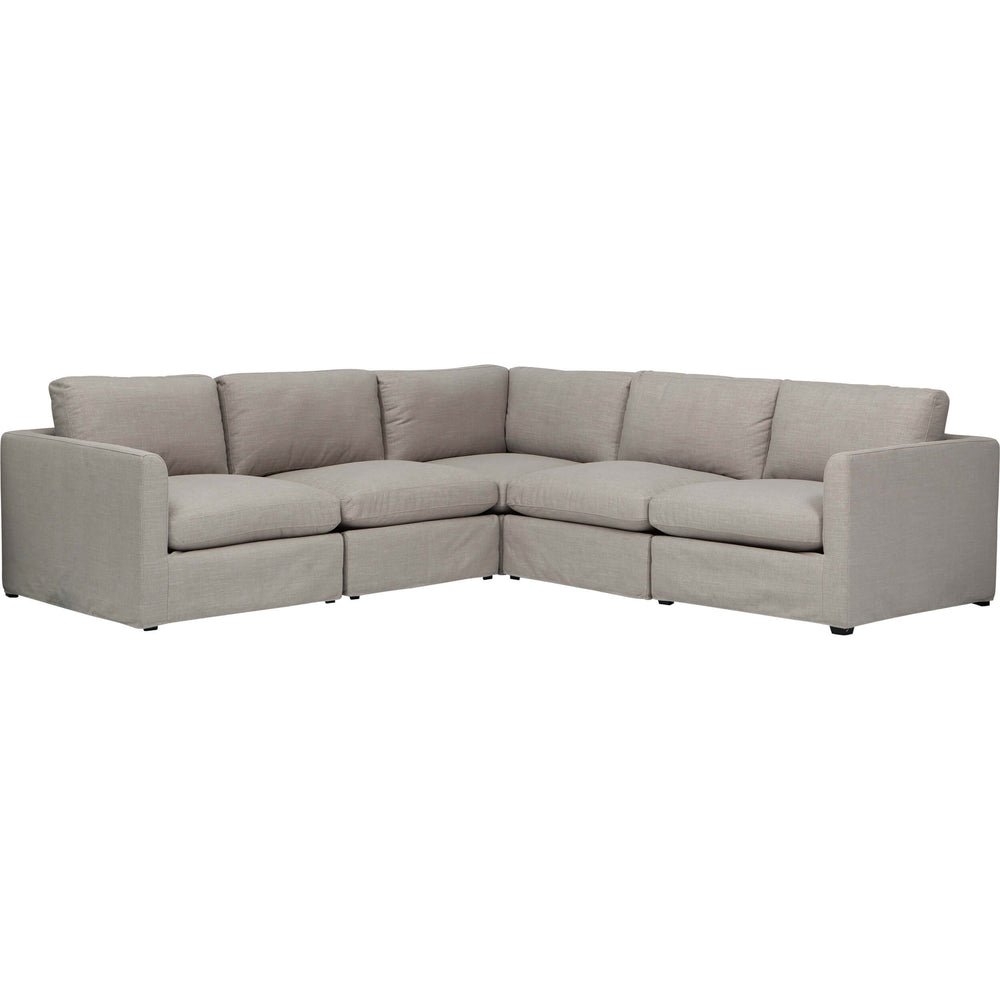 Hutton 5 Piece Sectional, Nomad Stone
