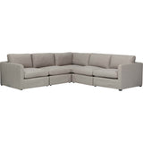 Hutton 5 Piece Sectional, Nomad Stone