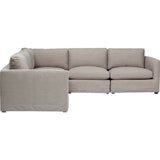 Hutton 5 Piece Sectional, Nomad Stone