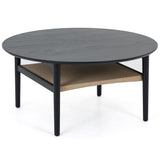Hudson Round Coffee Table, Charcoal