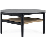 Hudson Round Coffee Table, Charcoal