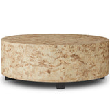 Hudson Round Coffee Table, Bark Paper by Four Hands