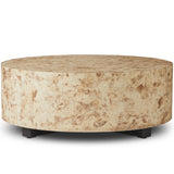 Hudson Round Coffee Table, Bark Paper by Four Hands
