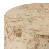 Hudson Round End Table, Bark Paper by Four Hands-Furniture - Accent Tables-High Fashion Home