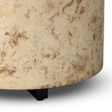 Hudson Round End Table, Bark Paper by Four Hands-Furniture - Accent Tables-High Fashion Home