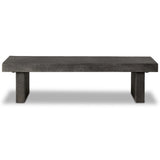Huesca Outdoor Coffee Table, Distressed Graphite-Furniture - Outdoor-High Fashion Home