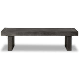 Huesca Outdoor Coffee Table, Distressed Graphite